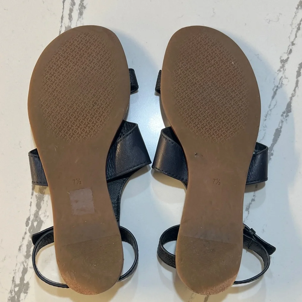 Tory Burch Black Leather Sandals size 7.5M
